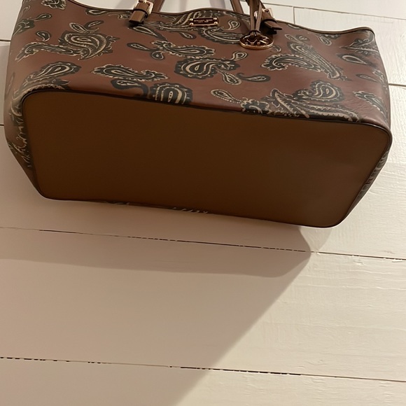 Michael Kors Brown Paisley Emry Tote Shoulder Bag - Picture 5 of 13